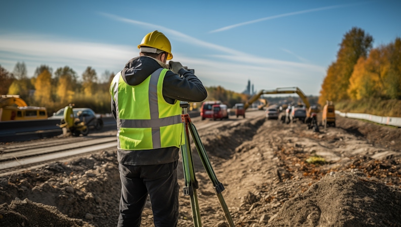 Stock image of infrastructure project in progress